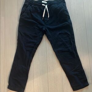 Buck Mason Black Joggers with Elastic Waistband and Tapered Fit